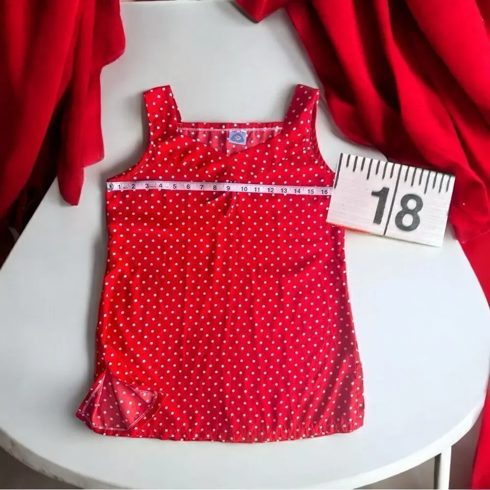 Girl’s Matching Cari Set l Red & White Polka Dots l Sleeveless l 8 l EUC